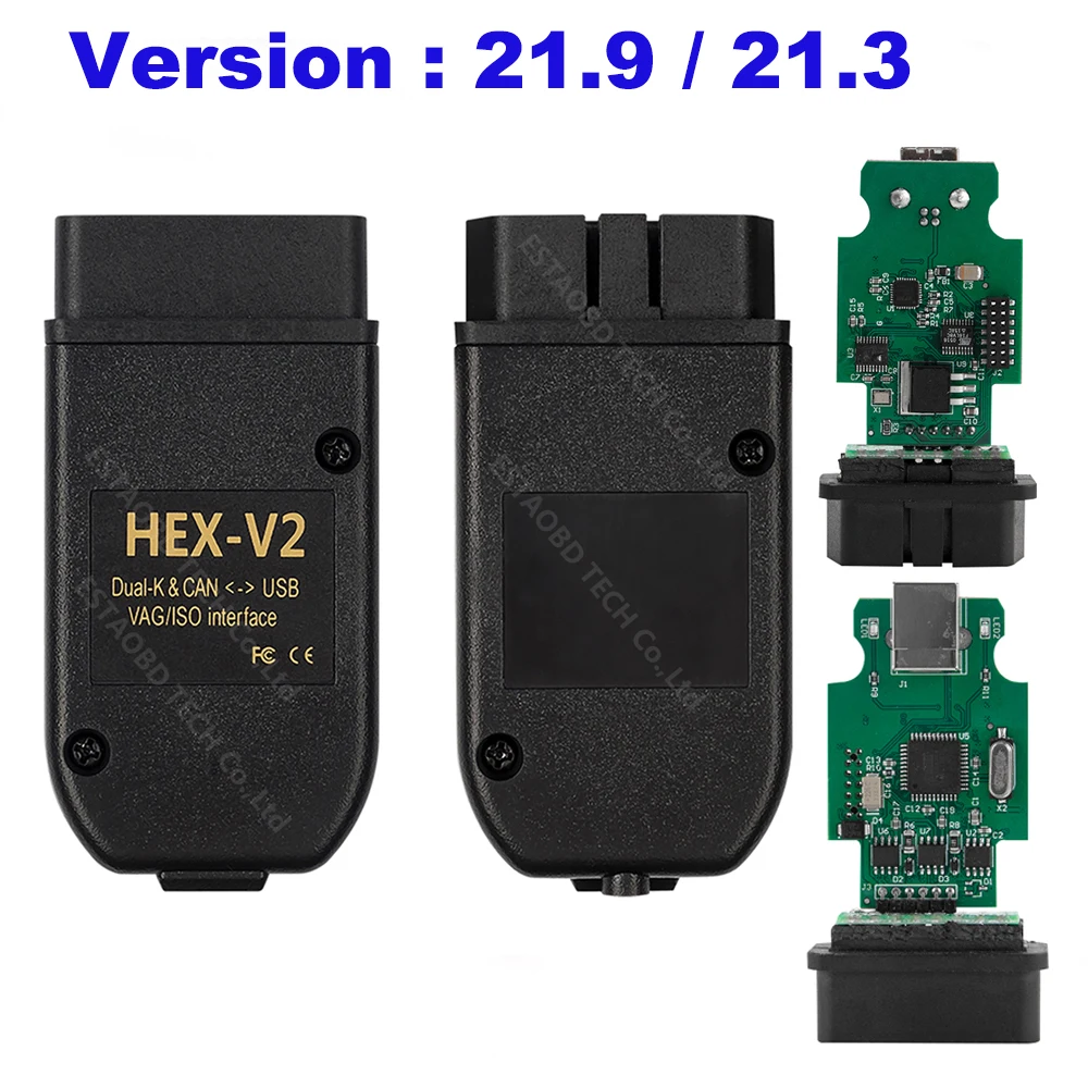 VCDS VAG COM 2021 HEX V2 USB Interface Vag Com 21.3 Testers FOR VW AUDI Skoda Seat 20.12 English German Polish Version | Автомобили и