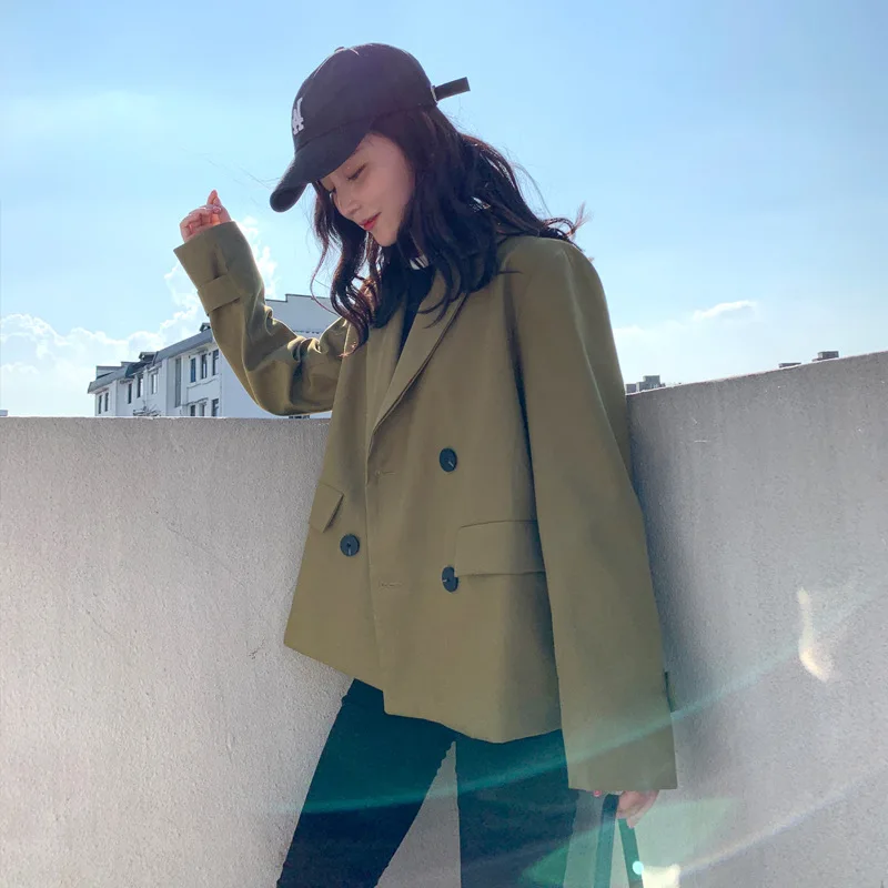 

2019 Spring And Autumn New Style Korean-style Loose-Fit Versatile Casual by Age Short Small Fragrant Ventilation Network Red Sui