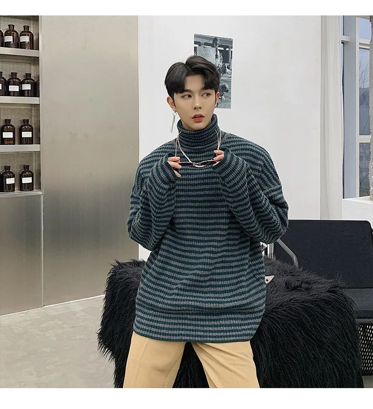 Winter Men's Oversize Coats In Warm Cashmere Pullover Casual Sweater Brand Long Sleeve Loose Knitting Woolen Sweaters M-2XL