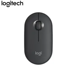 Беспроводная мышь logitech PEBBLE, Bluetooth, 2,4 ГГц, двойное соединение, 1000 dpi, 3 кнопки, бесшумная мышь, тонкая портативная мышь для ПК, ноутбука