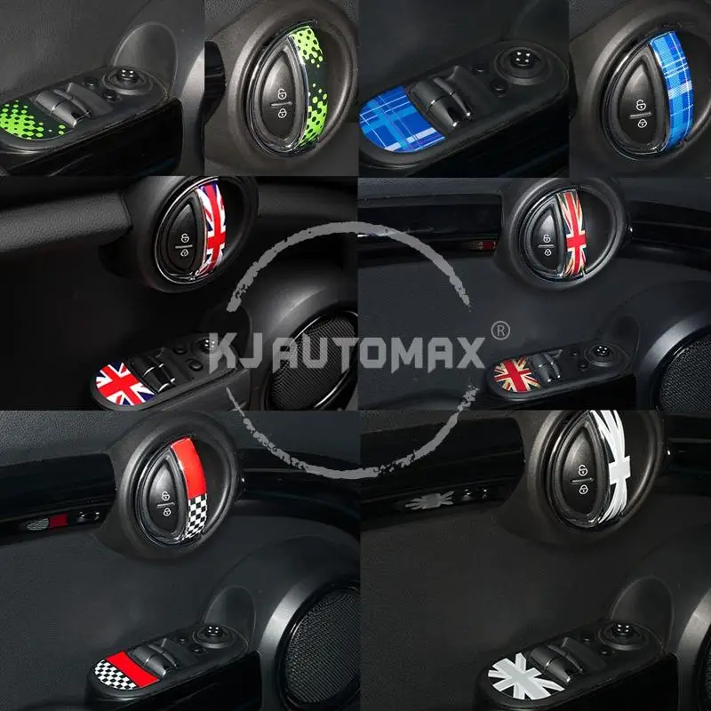KJAUTOMAX для Mini Cooper F55 F56 винил 2D внутренняя дверная ручка наклейка серый Джек Юнион Джек