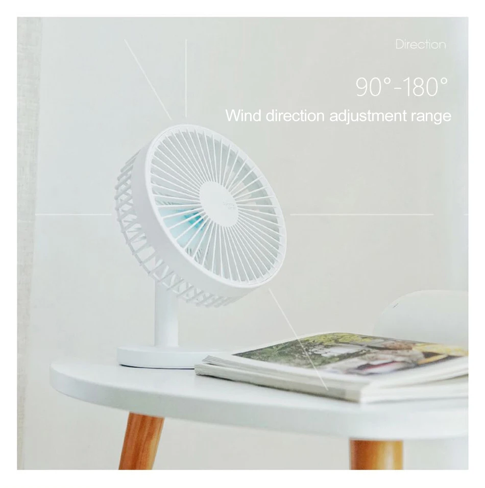 Xiaomi 3Life 202 Desktop Mute Fan USB Charging 2000mAh Battery Capacity description image 8