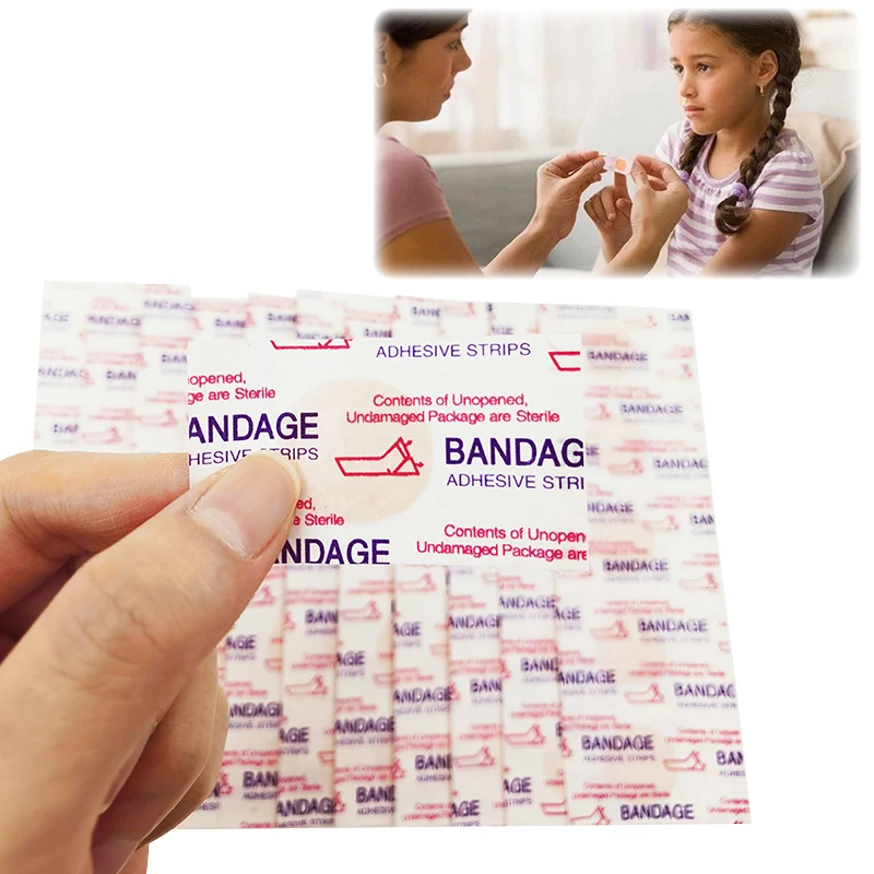 100pcs Mini Waterproof Breathable Band Aid Small Wound Patch Hemostasis Adhesive Bandages First Aid Emergency Kit For Kids A189