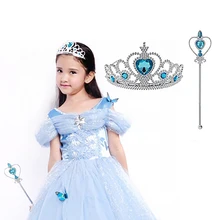 Модные, вечерние, милые, для девочек, принцесса, тренд, корона, волшебная палочка, аксессуары для девочек, милые, акриловые, Классические тиары, сердце, тренд