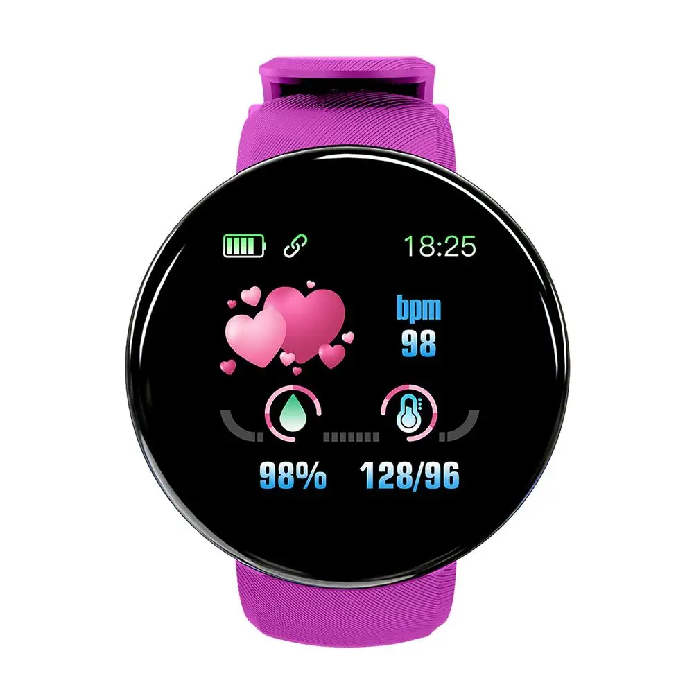 116 плюс браслет для смарт-часов спортивные фитнес кровяное давление сердечный ритм напоминание Сообщения Android шагомер D13 Смарт часы - Цвет: Purple