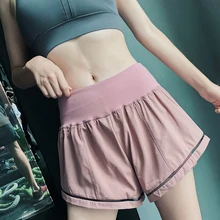 Спортивные шорты женские свободные анти-Открытые Нижнее белье дышащие быстросохнущие для бега, тренировок, йоги Gymwear бесшовные талии