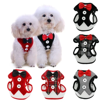 Puppy Cat Harness and Leash Set Breathable Pet Harness Vest For Small Dogs Rabbits Mesh Dress