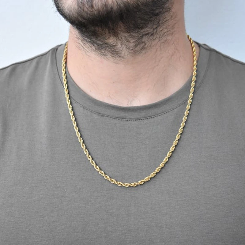 316L Stainless Steel Twist Rope Chains 