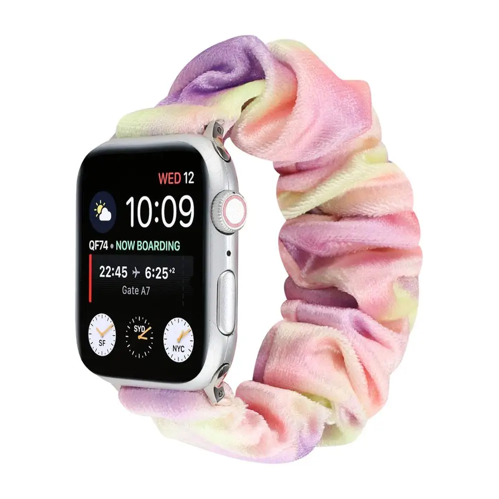 Мягкий эластичный ремешок для часов Apple Watch 6 5 4 3 2 1 SE женский iWatch 44 мм 40 42 38 |