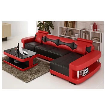 

American Style Luxury Modern L Shaped Leather Living room Sofa Sets