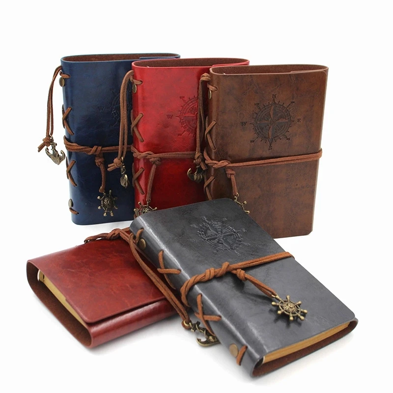 Retro Diary Travel Planner PU Leather Notebook A7 Pocket Size Notepad Vintage Pirate Anchors Note Book Gift Traveler Journal Retro Diary Travel Planner PU Leather Notebook A7 Pocket Size Notepad Vintage Pirate Anchors Note Book Gift Traveler Journal