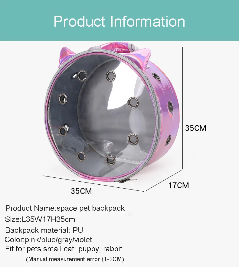 HEYPET Сумка-переноска для кошек с дышащими отверстиями складной рюкзак-переноска для домашних животных для кошек и маленьких собак прозрачная сумка