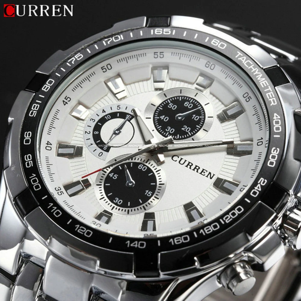 

New Relogio Masculino Curren 8023 Luxury Brand Watches Men Quartz Fashion Sports Male Casual Watch Full Steel Military Watches