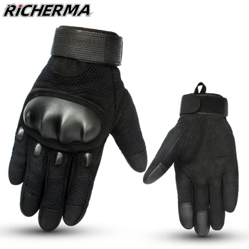

Outdoor Sport Full Finger Motorcycle Gloves Men Hard Knuckles Protective Motocross Gloves Tactical Military Army Mountain Bike