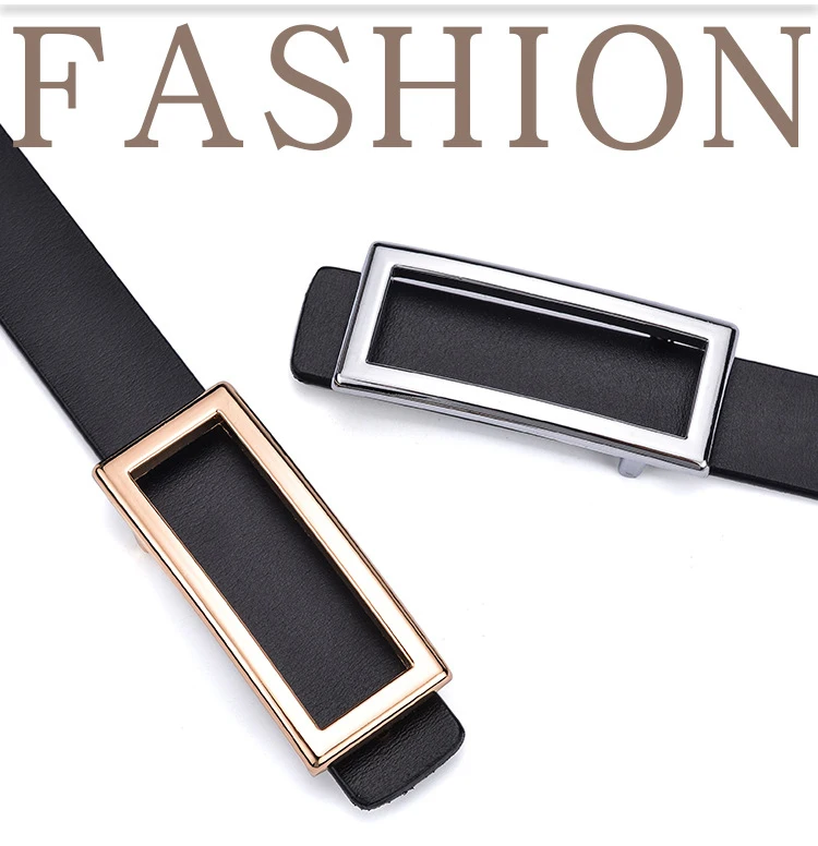 ZLD Горячая Распродажа, женский кожаный ремень с гладкой пряжкой, кожаный прямоугольный Повседневный ремень с гладкой пряжкой
