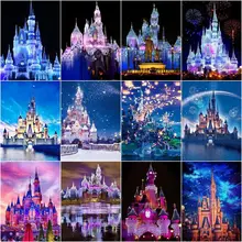

GATYZTORY DIY Paint By Numbers Handpainted Castle Nightscape Picture For Kids Unique Gift Modern Home Decoration 60x75cm Art Pho