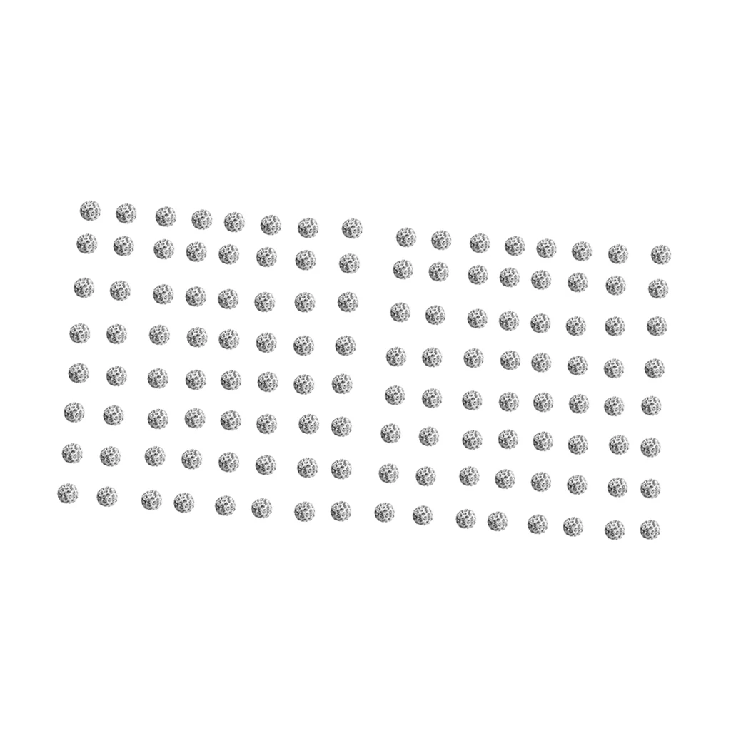 200 Pieces 6mm 8mm Disco Ball Polymer Clay Beads Round Spacer Loose Charms for DIY Jewelry Making Findings Accessories, silver color