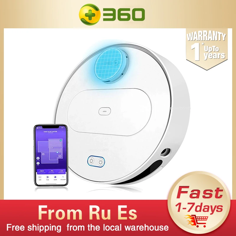 360 S6 Robot Vacuum Cleaner For Home through mobile phone Cleaning Sweeping Wash Mop Sterilize Laser LDS Smart Planned Wifi