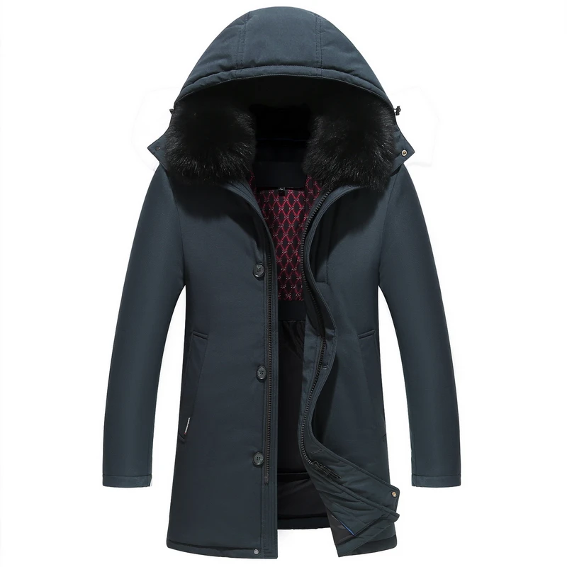 

2019 New Autumn Winter Outwear Down Jacket Men Windproof Waterproof Duck Down Parka Male X-Long Thick Warm Coat M-5XL G1868
