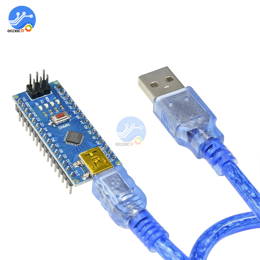 Buy Nano V3.0 3.0 Mini USB ATmega328 ATmega328P CH340 5V 16M Micro-controller Board Moudle CH340G For Arduino With USB Cable