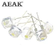 AEAK 50 шт. F8 8 мм белый светодиодный супер яркий светильник в соломенной шляпе светодиод высокий светильник ed белый 0,5 Вт астигматизм