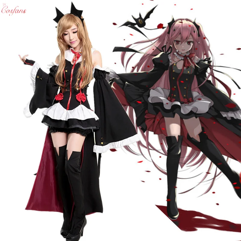 Горячая аниме Owari no Seraph (Серафим конца: Вампирское Царство) Krul Tepes косплей костюм