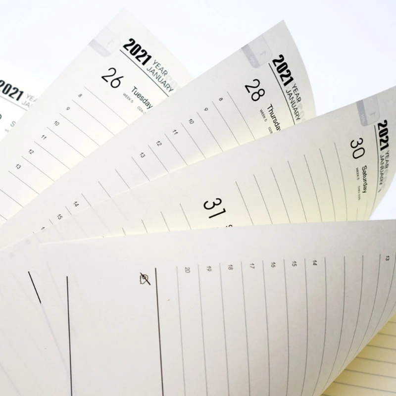

180 Pages A5 2021 English Planner Calander Book Coil Core Notebook Paper Journal Diary School Office Supplies Stationery girls