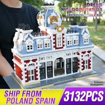 

Mould King Streetview Building Blocks The Station of The Creamland Model sets MOC Assembly Bricks Kids DIY Toys Christmas Gifts