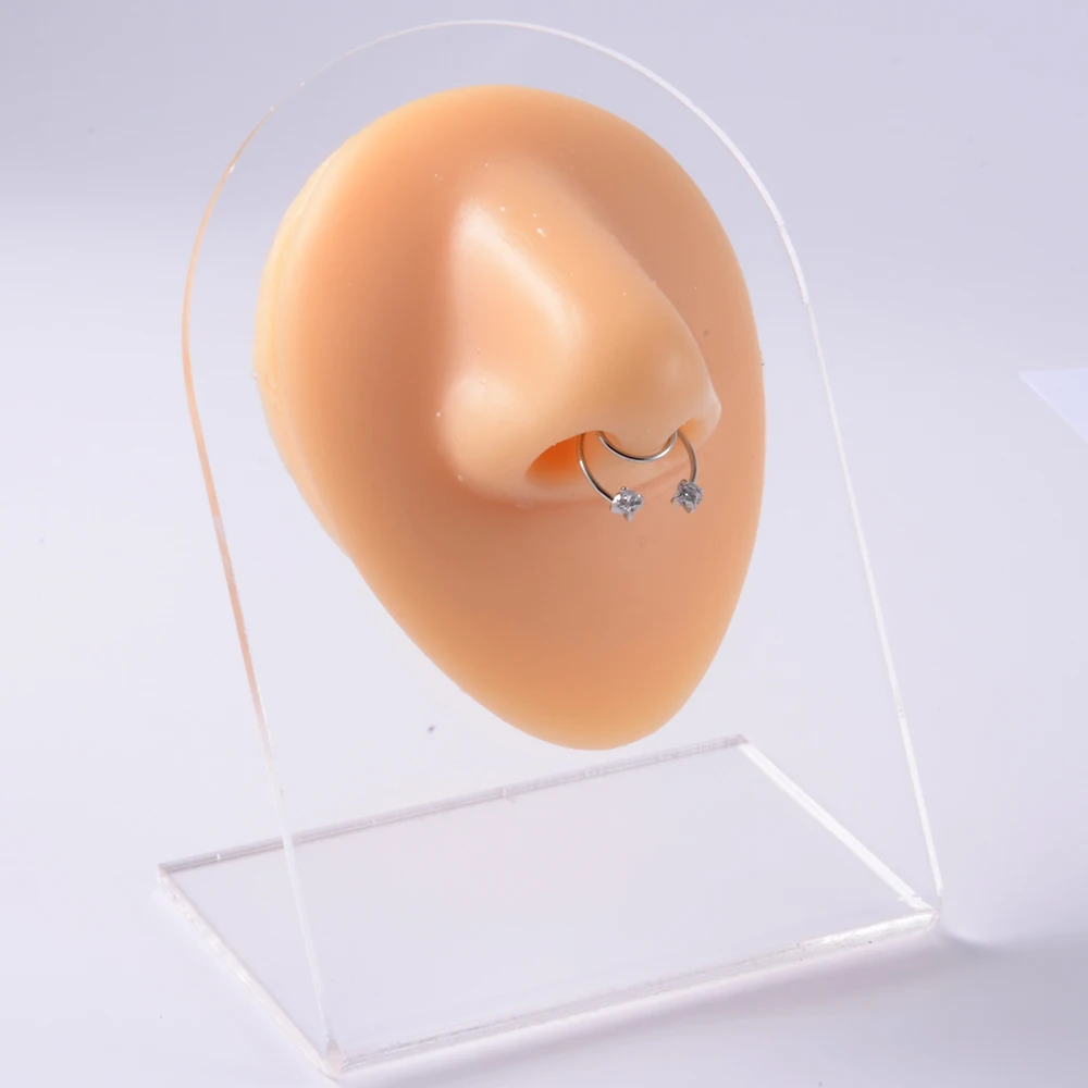 Stainless Steel Fake Nose Ring Hoop Septum Rings Clip Lip Ring Earrings Ear Studs Helix Lobe Tragus Cartilage Piercing 1Pcs