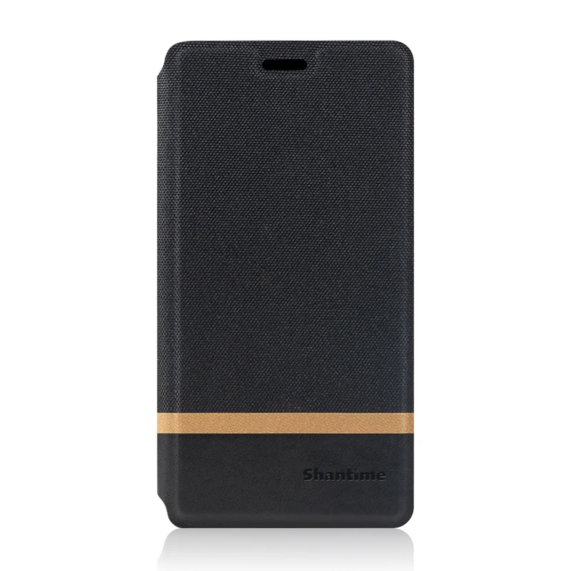 Black Холщовый чехол для телефона из искусственной кожи, чехол для Wiko View 3, флип-чехол для Wiko View 3, деловой чехол, Мягкая силиконовая задняя крышка - Цвет: Black