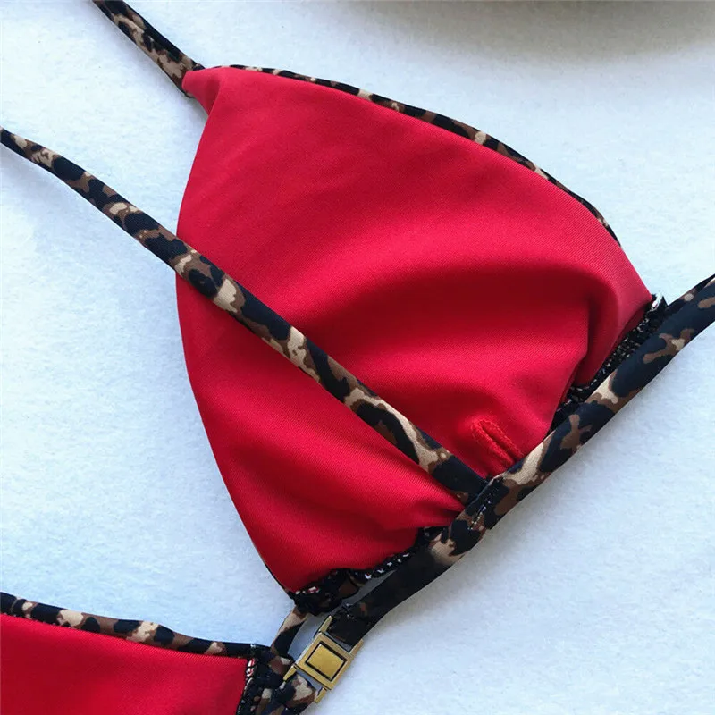 15257-407ea3.jpg Bikini Set Biquinis Sexy Animal Leopard Print Bandana Padded Bra Swimsuit Bathing Suit Beach Swimwear