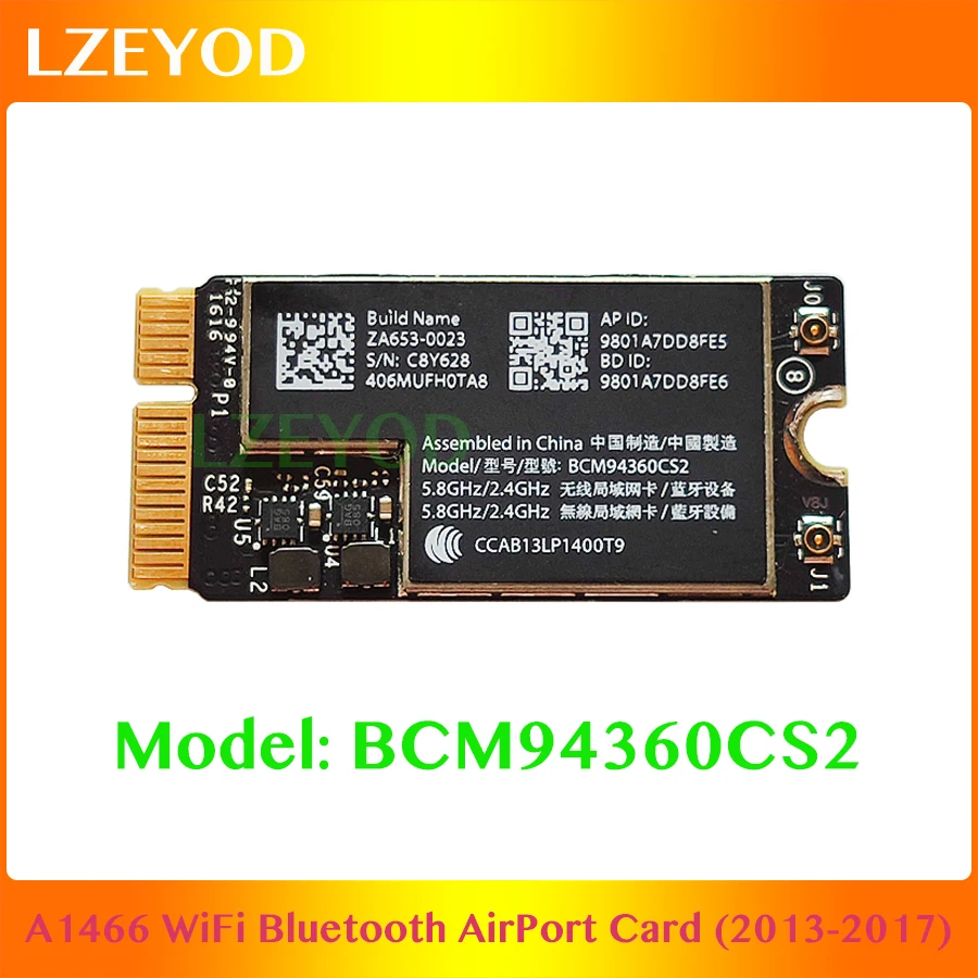 

Оригинальная беспроводная Bluetooth wi-fi карта BCM94360CS2 для Macbook Air 11 "A1465 13" A1466 2013 2014 2015 2017