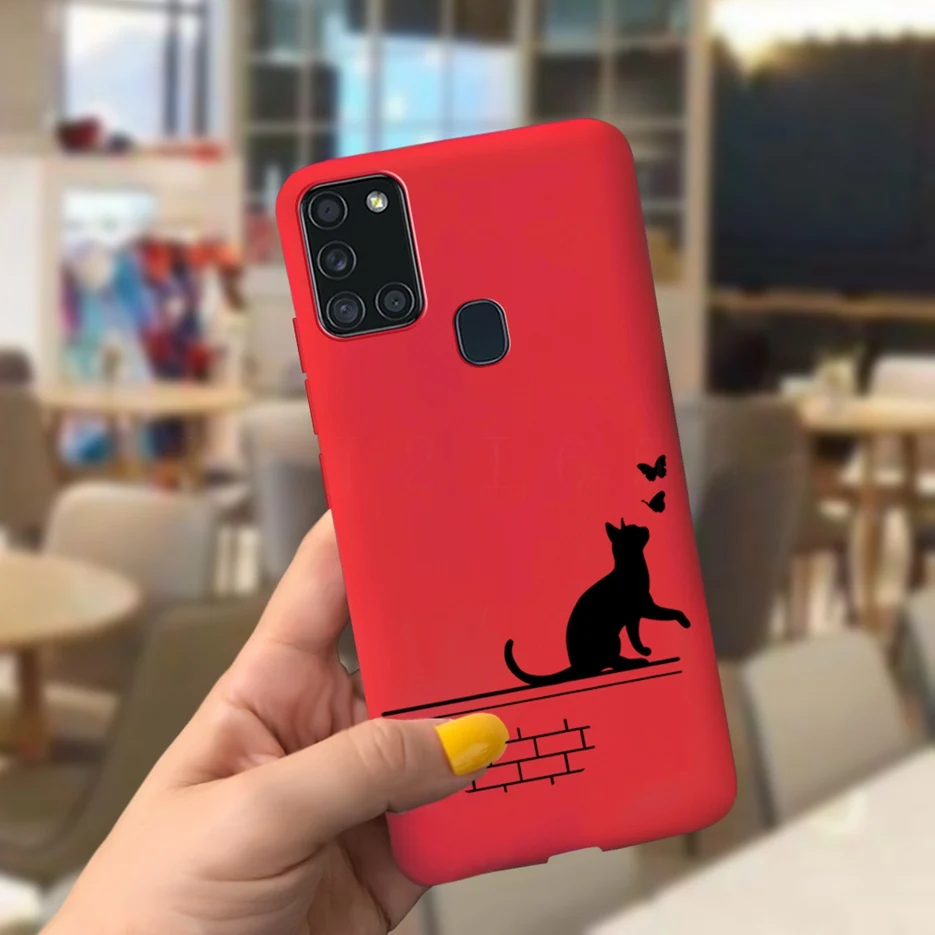 Étui de dessin animé pour Samsung Galaxy A21s étui A21 S Silicone souple coque arrière pour Samsung A21S étuis de téléphone SM-A217F A 21 S Fundas