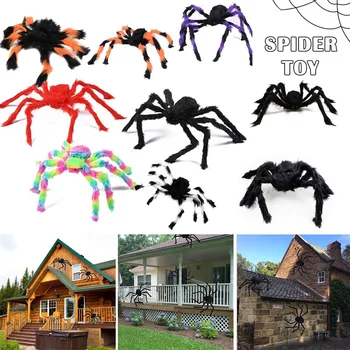 

Halloween Spider Decorative Props Simulation Spider Prank Toy Realistic Insect Animal Model Spoof PVC Artificial Black YJS