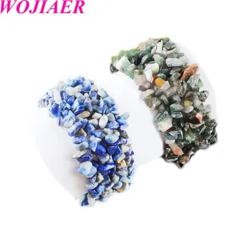 

WOJIAER 2pcs Color Mixing Natural Lapis Lazuli Agates Gem Stone Chips 4~8mm Beads Stretch Bracelet 7 Inches Jewelry PH3089
