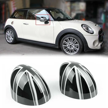 

Car Door Side Mirror Cover Caps for Mini Cooper Hardtop F54 F55 F56 F57 F60 Series Black&Gray UK Flag