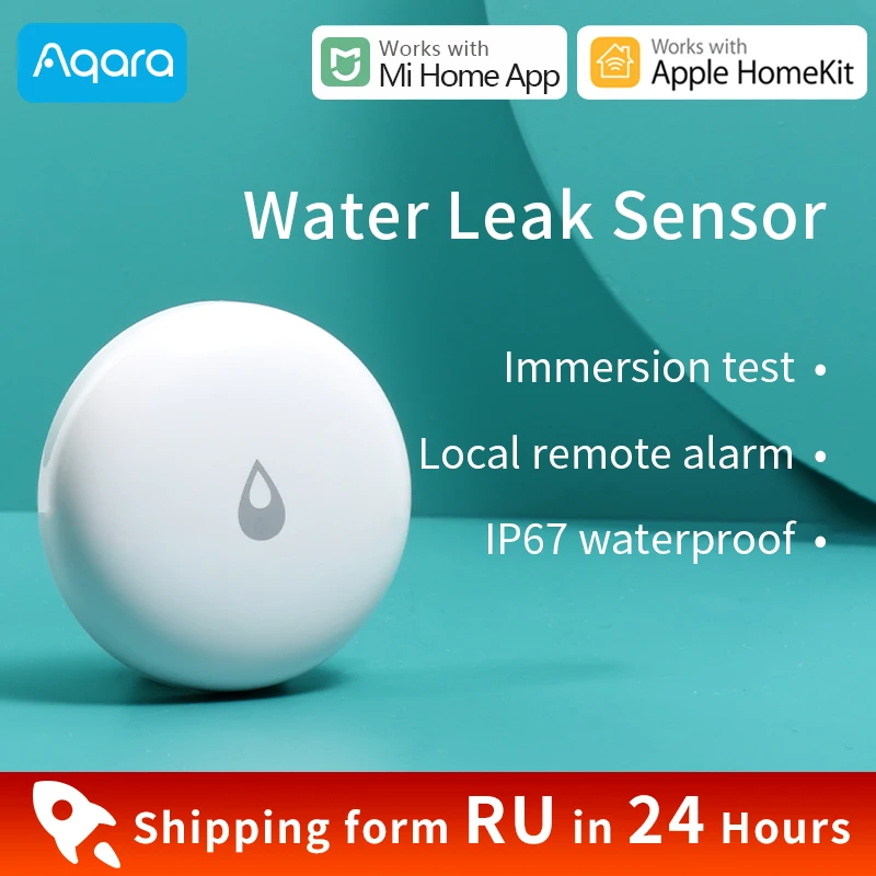 Датчик погружения воды Aqara IP67 датчик утечки подключение Zigbee для Xiaomi умный дом