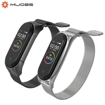 

For Mi Band 4 Wrist Strap Magnetic Metal Screwless Stainless Steel For Xiaomi Mi Band 3 Bracelet band 4 3 Wristbands Pulsera