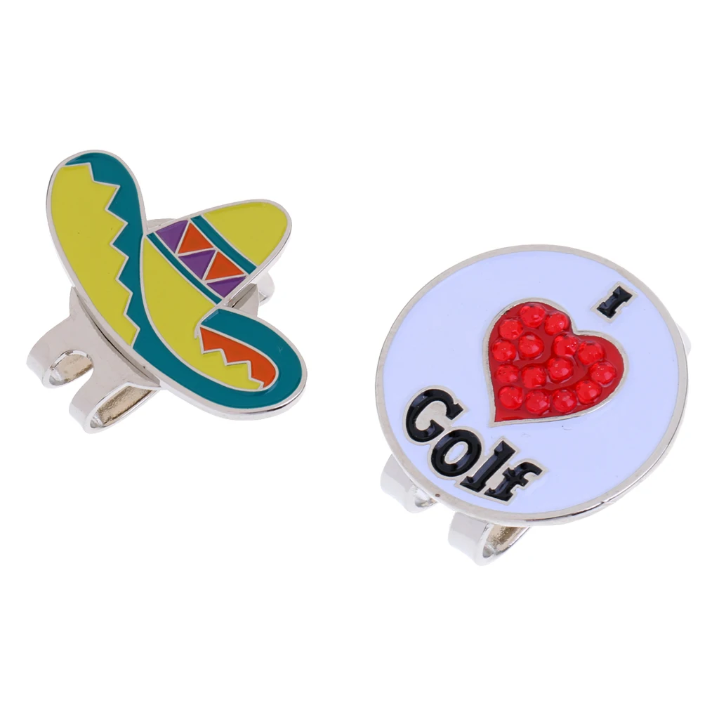 

2 Pieces Golf Hat Clip with Detachable Magnetic Golf Ball Marker
