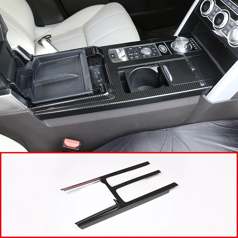 

Carbon Fiber For Land Rover Discovery 5 LR5 l462 2017-2020 ABS Chrome Center Console Protection Panel Cover Trim Car Accessory