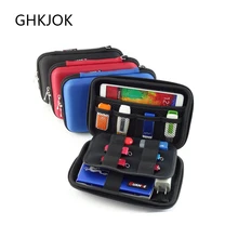 Портативный защитный чехол для жесткого диска EVA 2,5 дюйма, коробка для внешнего хранения, USB жесткий диск, внешний аккумулятор, кабель для наушников, чехол-Органайзер