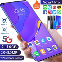 

Global Version Nova 7 Pro Mobile Phone 7.2 Inch 5000mAh Android 10.0 Unlock Dual Sim Cellphone Smartphone Celulares Mobiles
