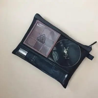 여성용 심플 패션 메쉬 화장품 가방