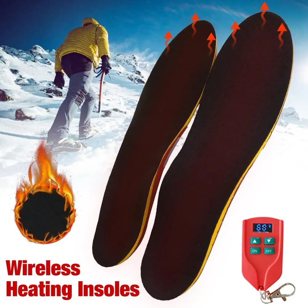 

Heated Insole With Remote Control Wireless Foot Warmer USB Charged Shoes Insoles For Foot Pads Winter Outdoor Ski Hiking Warming