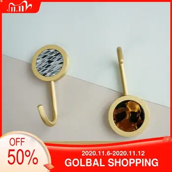 

Northern European-Style Wall Adhesive Nailless Brass Hook Creative Porch Kitchen Bathroom Decorative Wall Door Hanging Hook nice