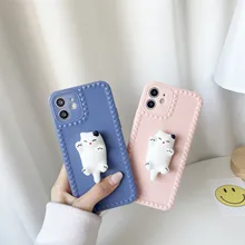 Gato de descompressão kneadable para iphone 12 11 pro xs max xs xr 7 8plus caso tpu caso de telefone macio
