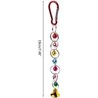 1Pc Parrot Bite Toy Bird Ring Bell Parrot Hanging Swing Chain Toy Parakeet Chew Swings Toy with Hanging Bells Bird Accessories 2