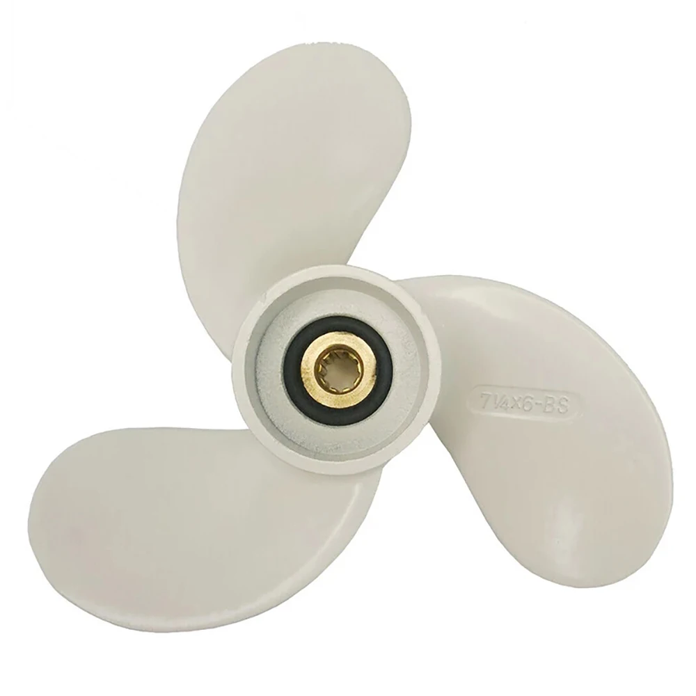 Outboard Propeller 7 1/4 x 6 for Yamaha 2.5-3Hp 9 Spline Tooth 3 Blades R Rotation Aluminum Alloy Marine Boat