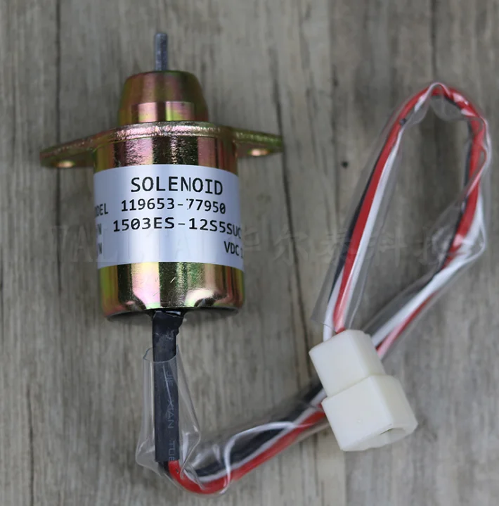 Электромагнит отключения подачи топлива 1503ES-12S5SUC5S 119653-77950 119285-77950 12 вольт для двигателя