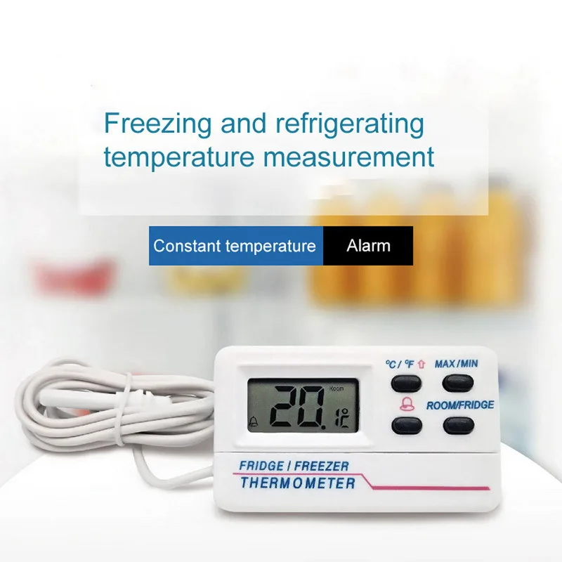 Цифровой мини-термометр с ЖК-дисплеем для морозильной камеры холодильника